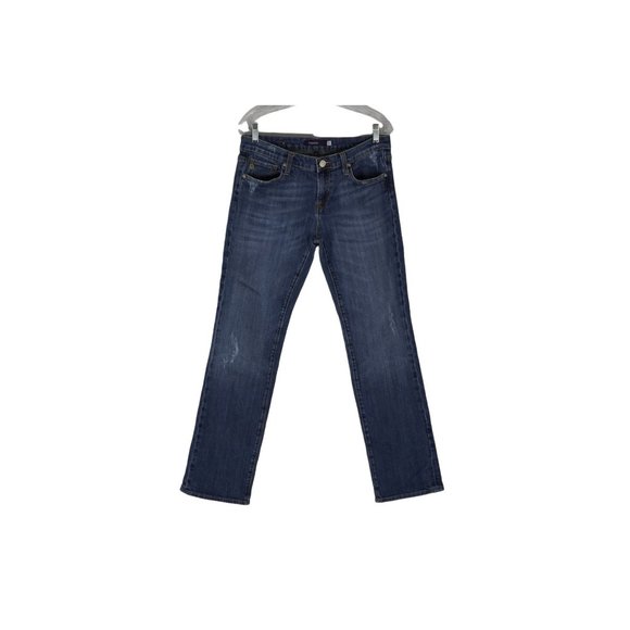 Vigoss Jeans Womens Juniors Size 11 New York Straight Stretch Distressed Denim - Picture 5 of 12